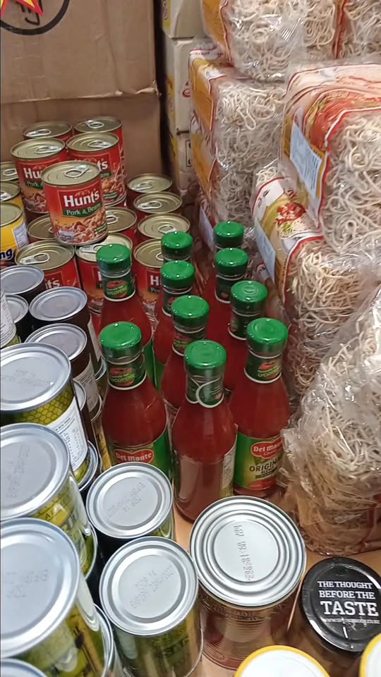 Store goods — canned items and grocery
